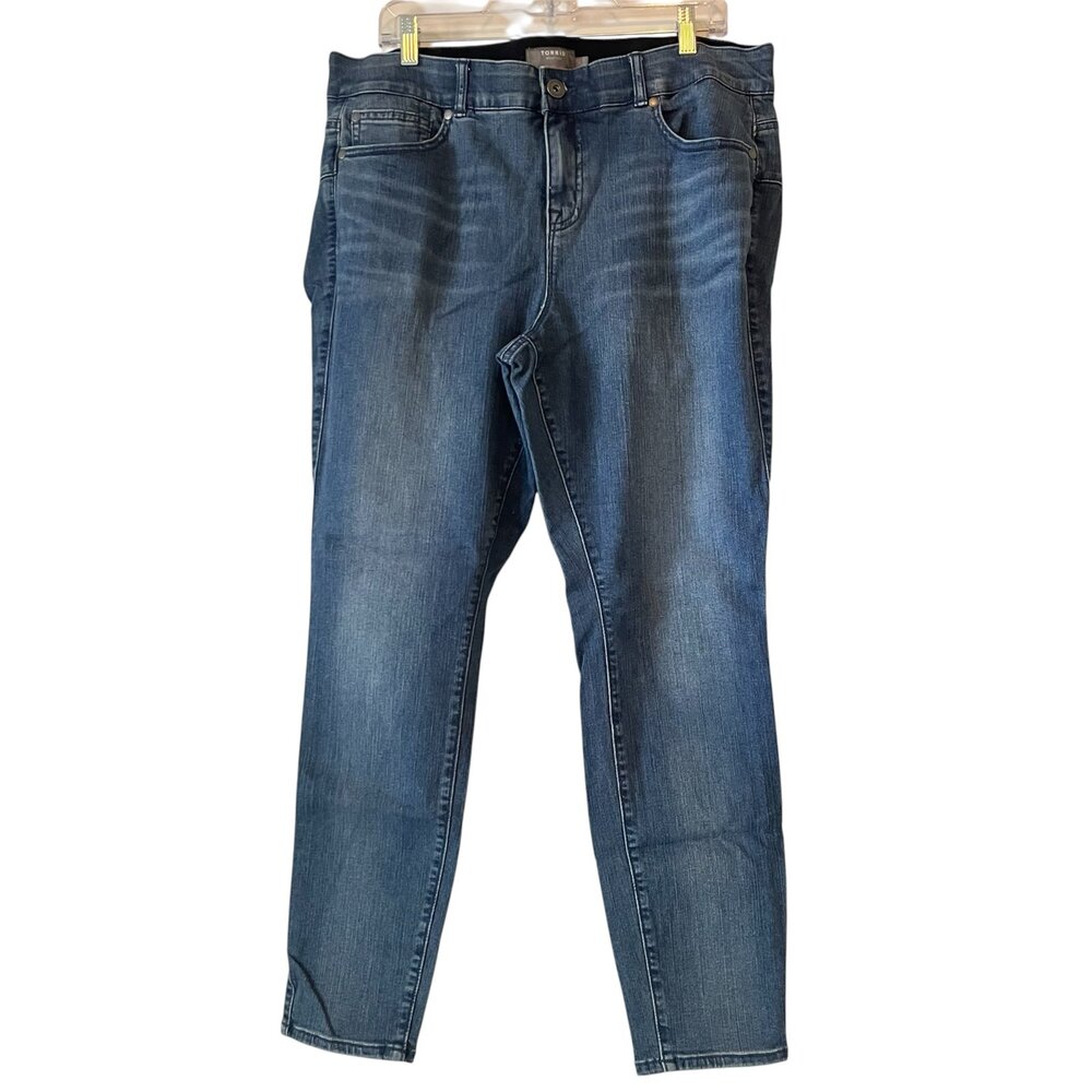 Torrid Size 18R Bombshell Skinny Blue Jeans – Women’s High Rise Stretch Denim